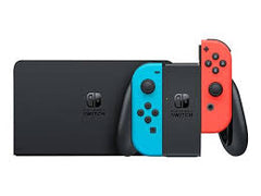 U-Console Nintendo Switch Oled (White Joy-Con,Neon Red & Blu)