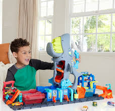 Playset Hot Wheels City Ultra Shark Car Wash - Albagame
