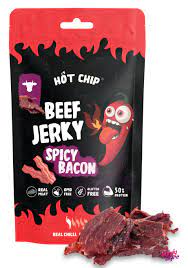 Dried Meat Hot Chip Jerky Chilli & Bacon 25Gr - Albagame