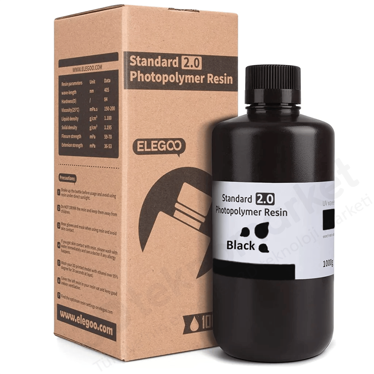 Resin Elegoo Standard 2.0 1kg Black - Albagame