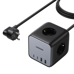 Power Strip Cube Ugreen 7in1 with 3x Schucko + 2x USB-A + 2x USB-C - Albagame