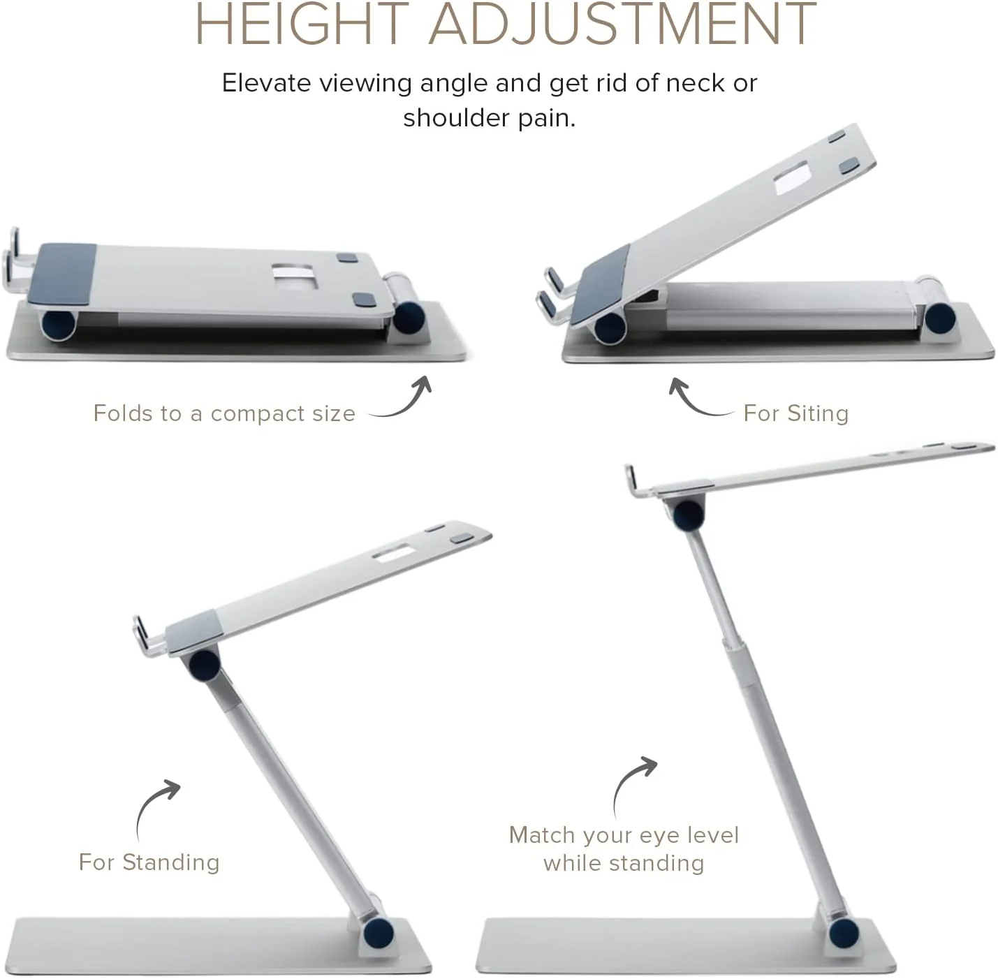 Cooling Notebook POUT Eyes3 Lift stand , HAS (Height adjustable stand) , Aluminium - Albagame