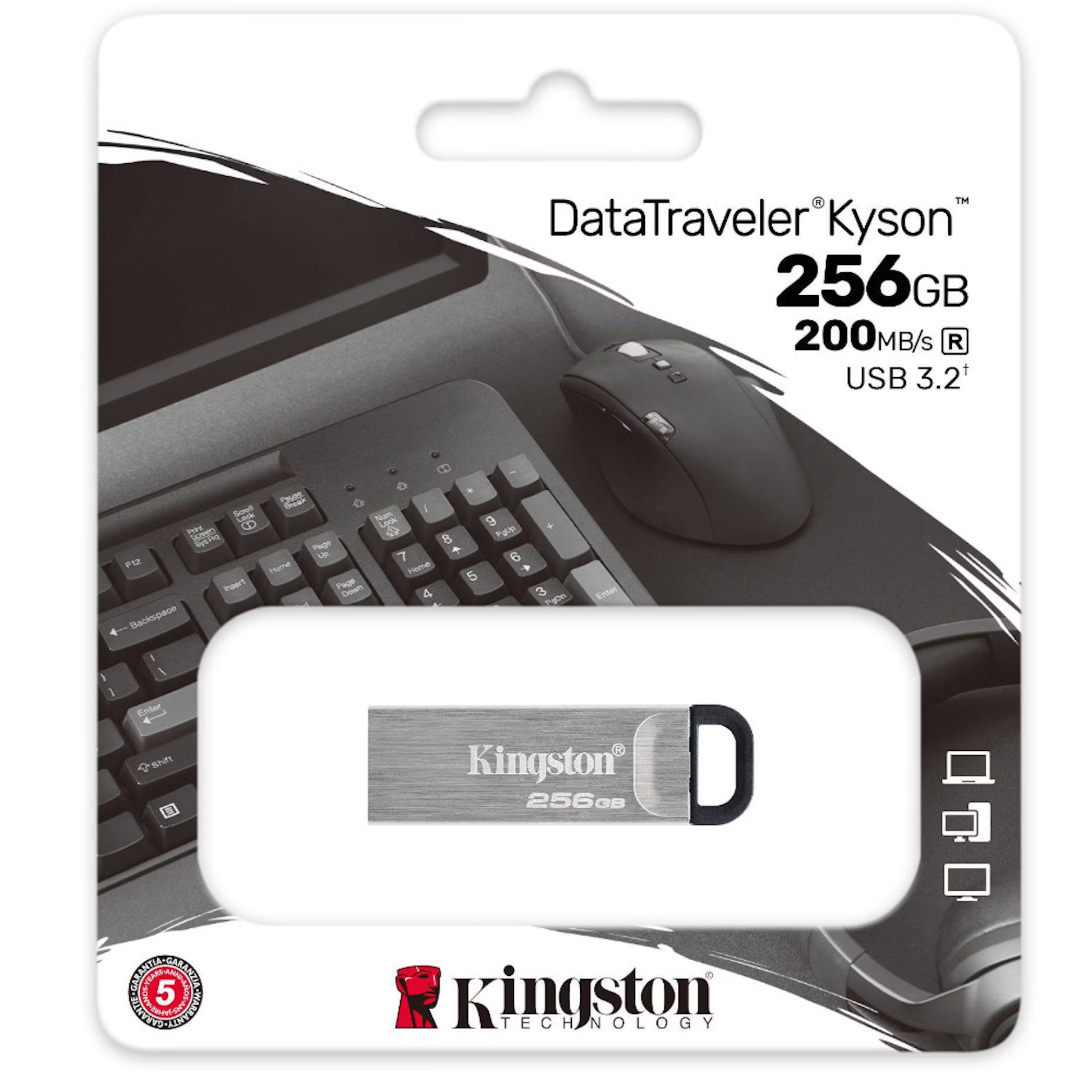 USB-A Flash Drive 256GB Kingston DataTraveler Kyson - Albagame