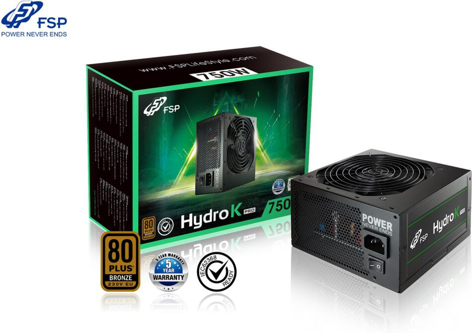 PSU 750W FSP HYDRO K PRO , 80+ Bronze - Albagame