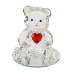 Figure Glass Bear With Heart - Albagame