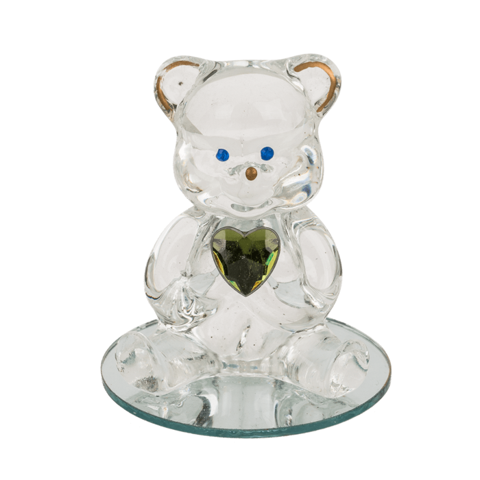 Figure Glass Bear With Heart - Albagame