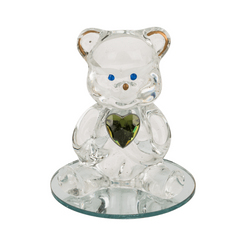 Figure Glass Bear With Heart - Albagame