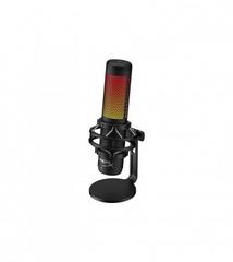 Microphone HyperX QuadCast S , Tap-to-Mute sensor with LED status indicator , USB-C to USB-A cable 2m , Compatible with: PC PS5 PS4 Mac , Black , 4P5P7AA - Albagame