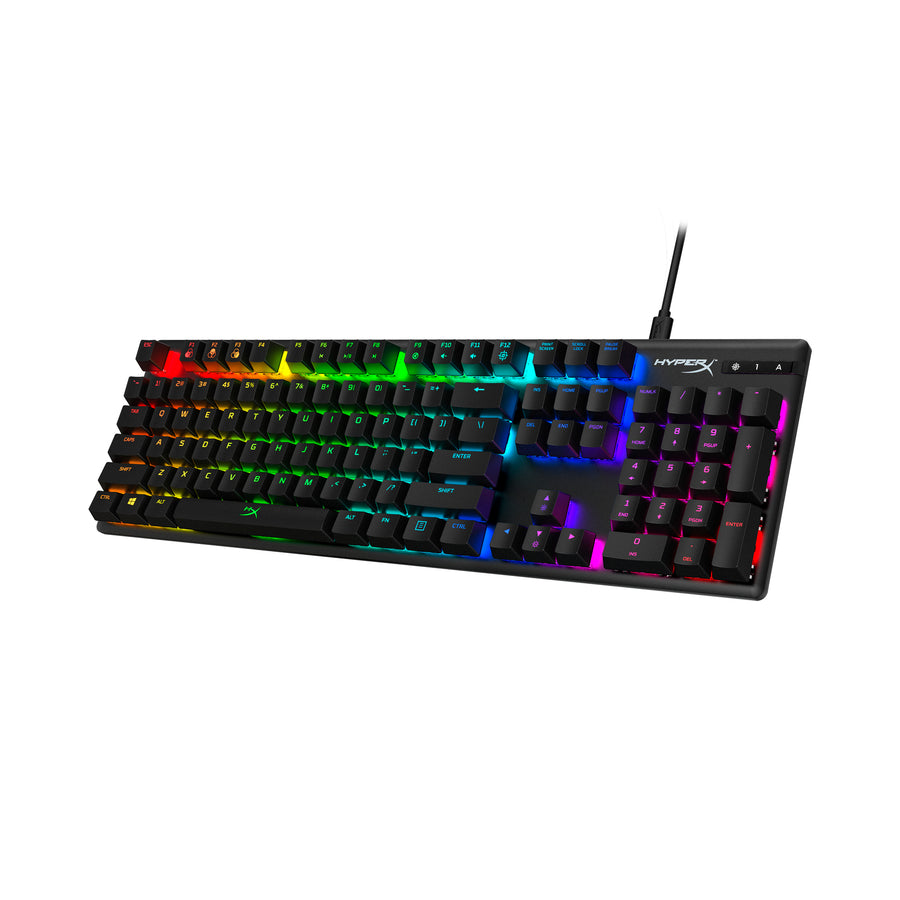 Keyboard HyperX Alloy Origins , RGB and 5 brightness levels , Mechanical Gaming HX Aqua Keys Tactile , 100% anti-ghosting , US Layout , Black , 4P5N9AA - Albagame
