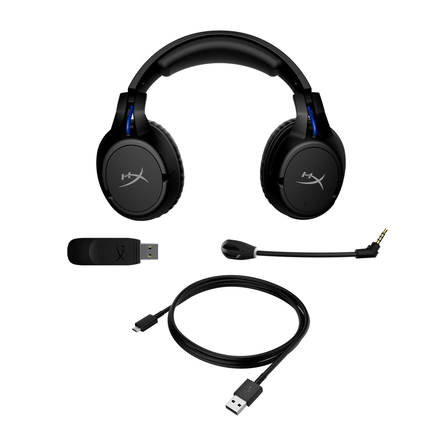 Headset HyperX Cloud Flight , Wireless Gaming Headset , Compatible with PS5 and PS4 , Detachable noise-cancellation microphone , Black/Blue , 4P5H6AA - Albagame