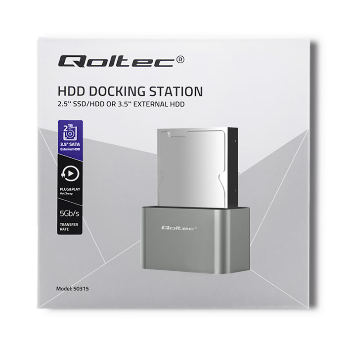 Qoltec DockStation for HDD or SSD - Albagame