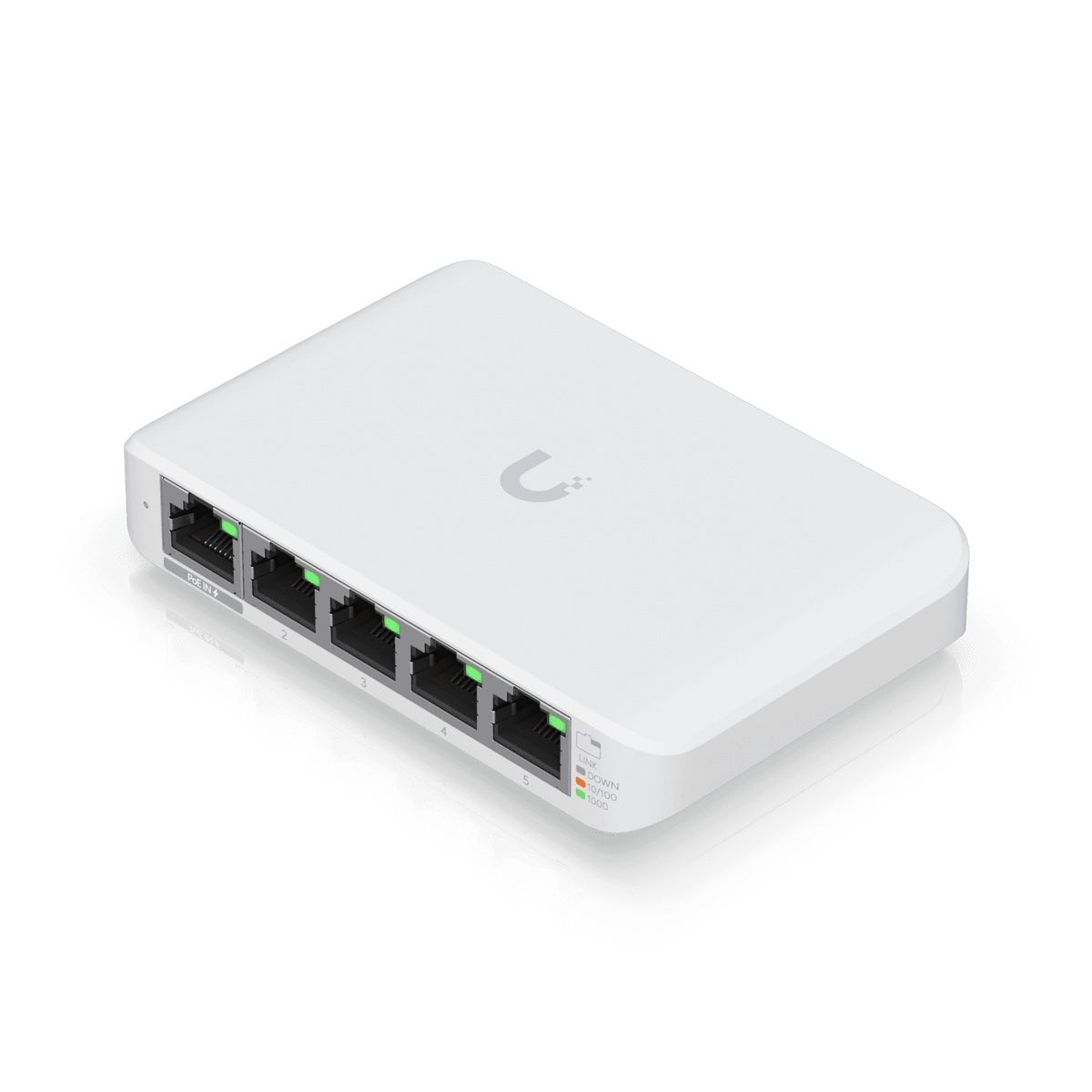 Switch 5 Ports Ubiquiti UniFi USW Flex Mini , 5x Gigabit Ethernet RJ45 10/100/1000  1x PoE port  , Managed , USW-Flex-Mini - Albagame