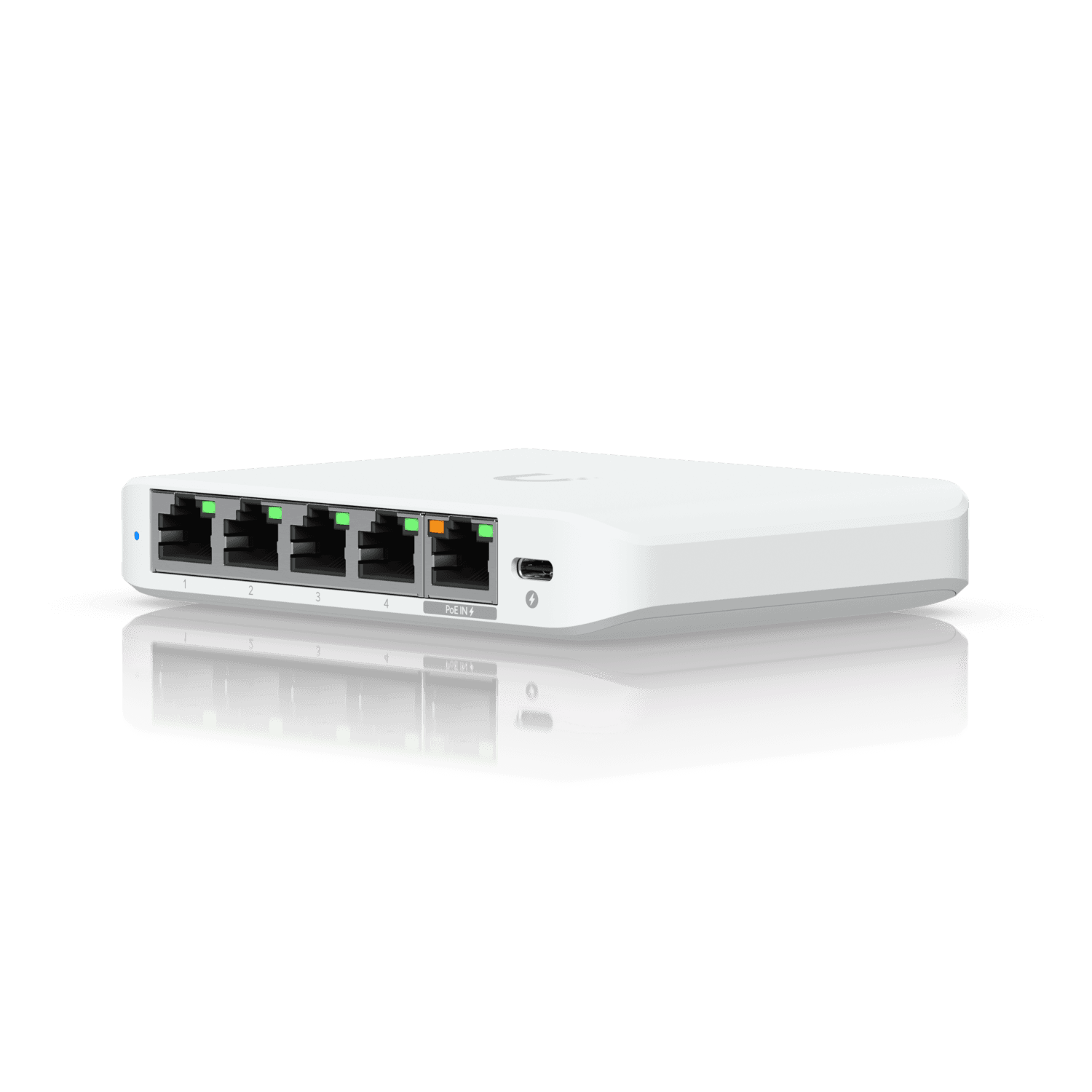 Switch 5 Ports Ubiquiti UniFi USW Flex Mini 2.5G , 5x 2.5 Gigabit Ethernet RJ45 100/1000/2500  1x PoE port  , Managed , USW-Flex-2.5G-5 - Albagame