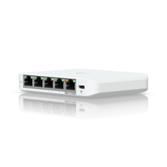 Switch 5 Ports Ubiquiti UniFi USW Flex Mini 2.5G , 5x 2.5 Gigabit Ethernet RJ45 100/1000/2500  1x PoE port  , Managed , USW-Flex-2.5G-5 - Albagame