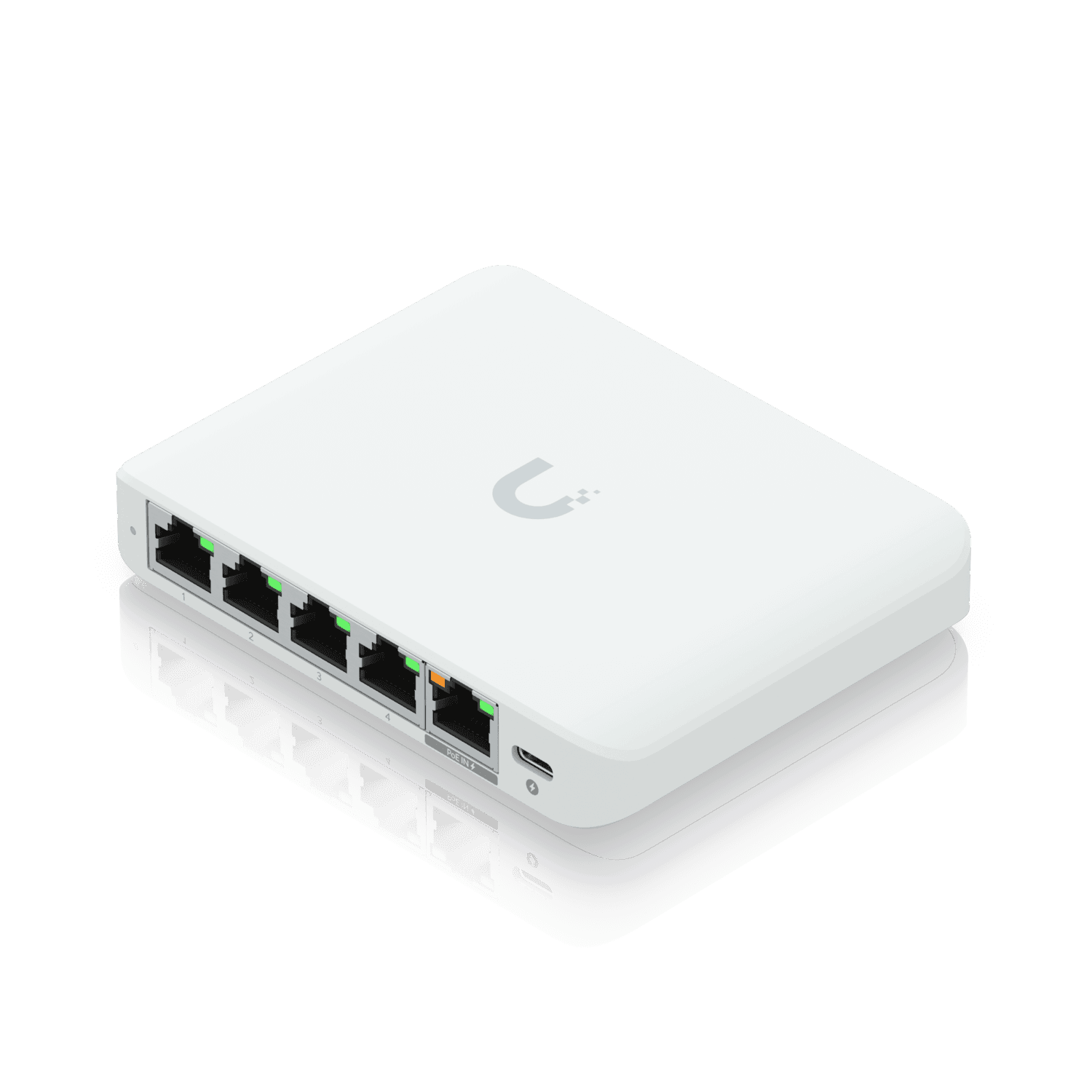Switch 5 Ports Ubiquiti UniFi USW Flex Mini 2.5G , 5x 2.5 Gigabit Ethernet RJ45 100/1000/2500  1x PoE port  , Managed , USW-Flex-2.5G-5 - Albagame