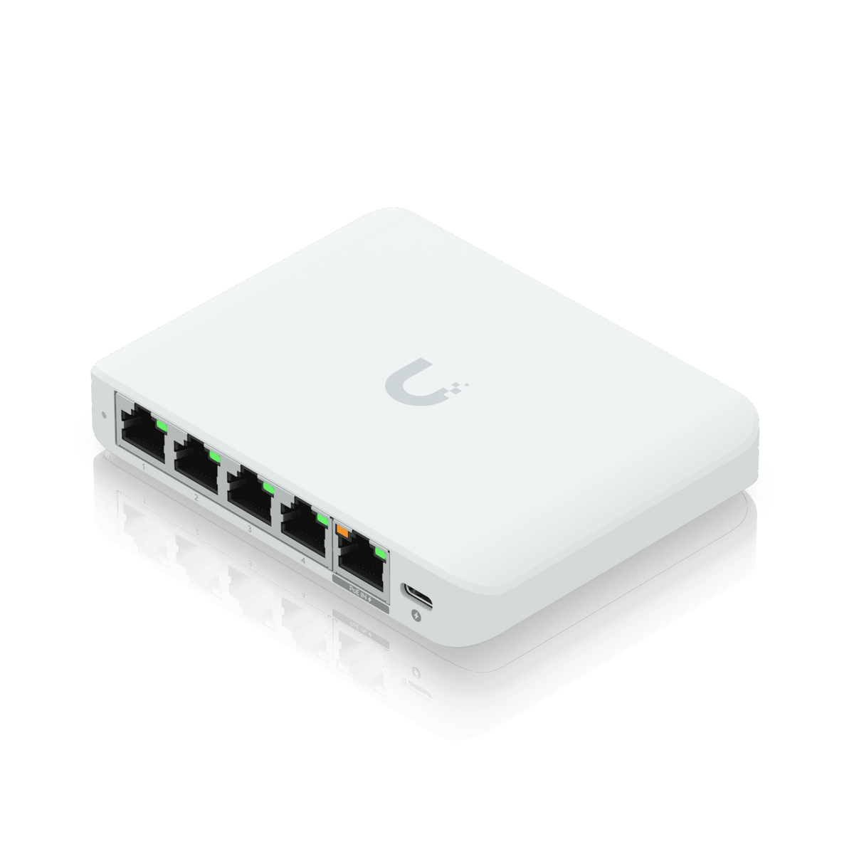 Switch 5 Ports Ubiquiti UniFi USW Flex Mini 2.5G , 5x 2.5 Gigabit Ethernet RJ45 100/1000/2500  1x PoE port  , Managed , USW-Flex-2.5G-5 - Albagame