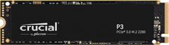 SSD 500GB Crucial P3 M.2 NVMe PCIe Gen4 x4 , read/write: 3500/1900 , Bulk , CT500P3SSD8T