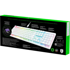Keyboard Razer DEATHSTALKER V2 PRO  , Wireless/Bluetooth , Low Profile , Chroma RGB , Clicky Optical Purple Switches , US Layout , Up to 40 hours Battery , White , RZ03-04363500-R3M1 - Albagame
