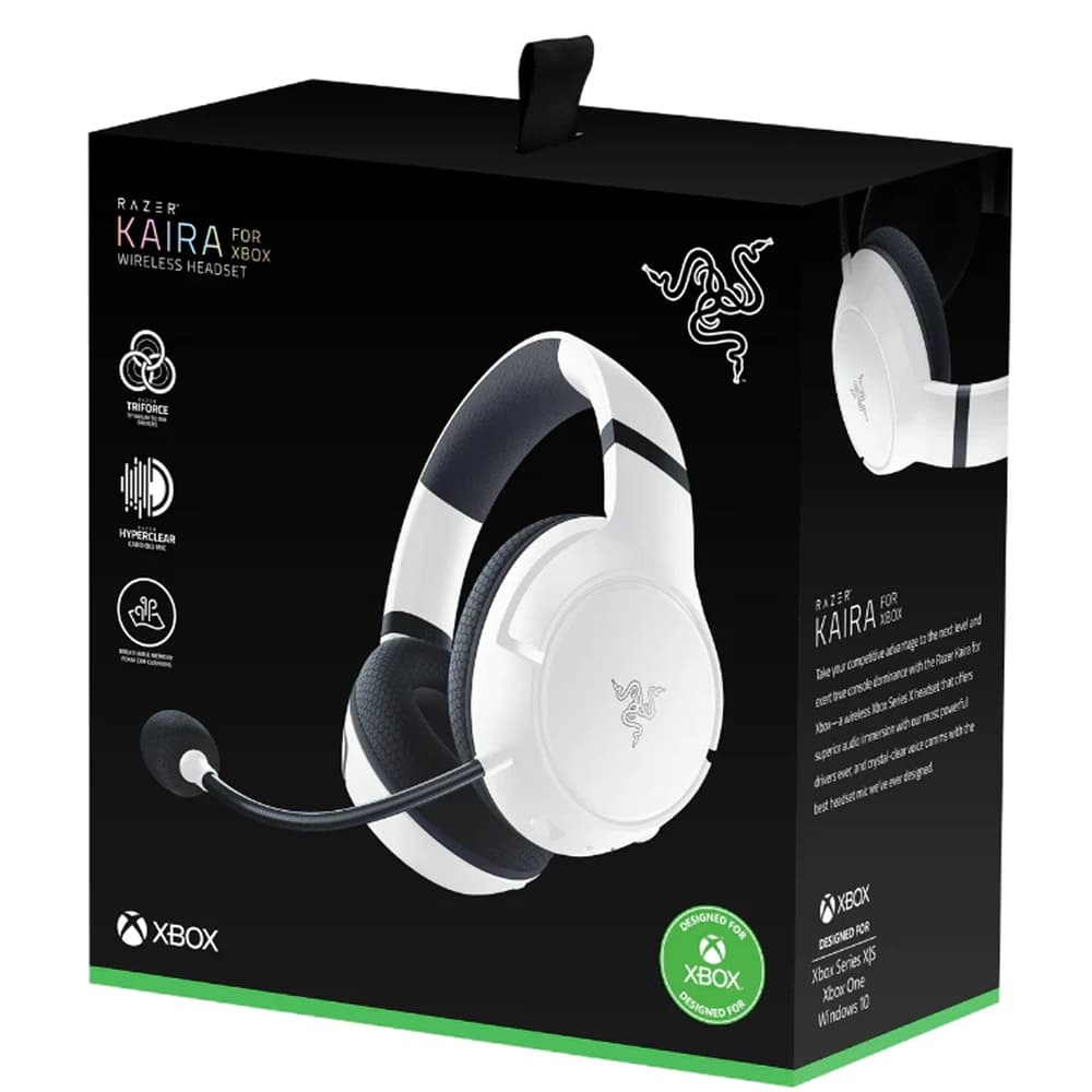 Headset Razer Razer KAIRA , Wireless , designed for XBOX , Up to 15 hours Battery , White , RZ04-03480200-R3M1 - Albagame