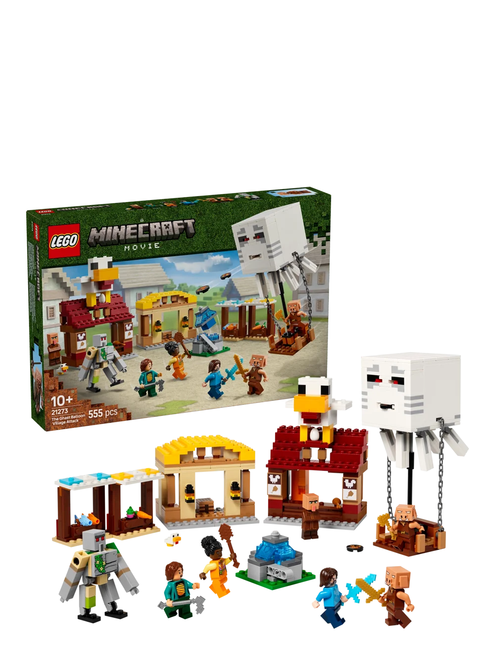 Lego Minecraft The Ghast Balloon Village Attack 21273 - Albagame