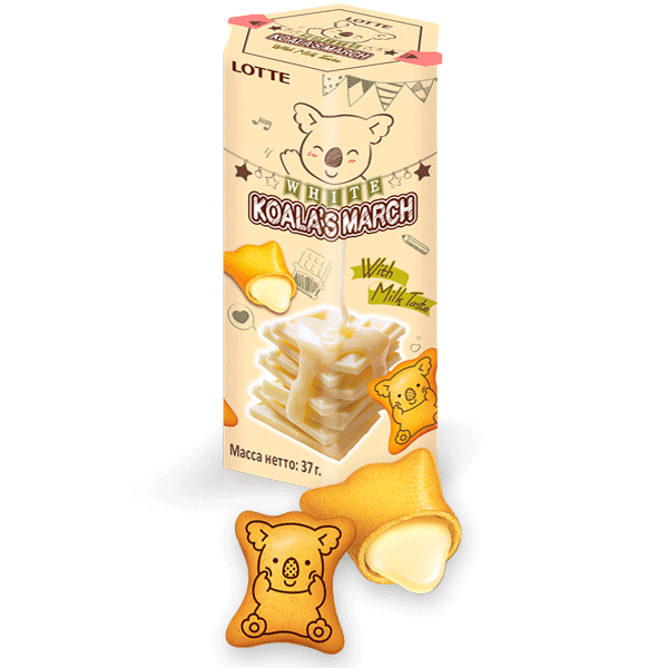 Biscuits Lotte Koala's March White Milk Cream & Cheese - Albagame