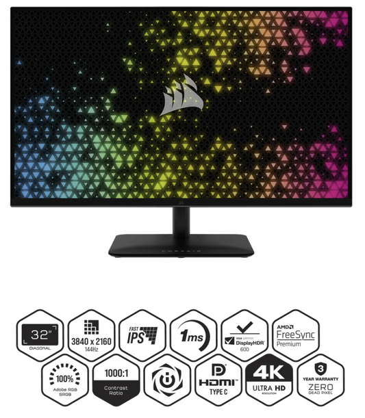 Monitor 32" Corsair Xeneon 32UHD144-A , 144Hz  4K UHD IPS 100%AdobeRGB