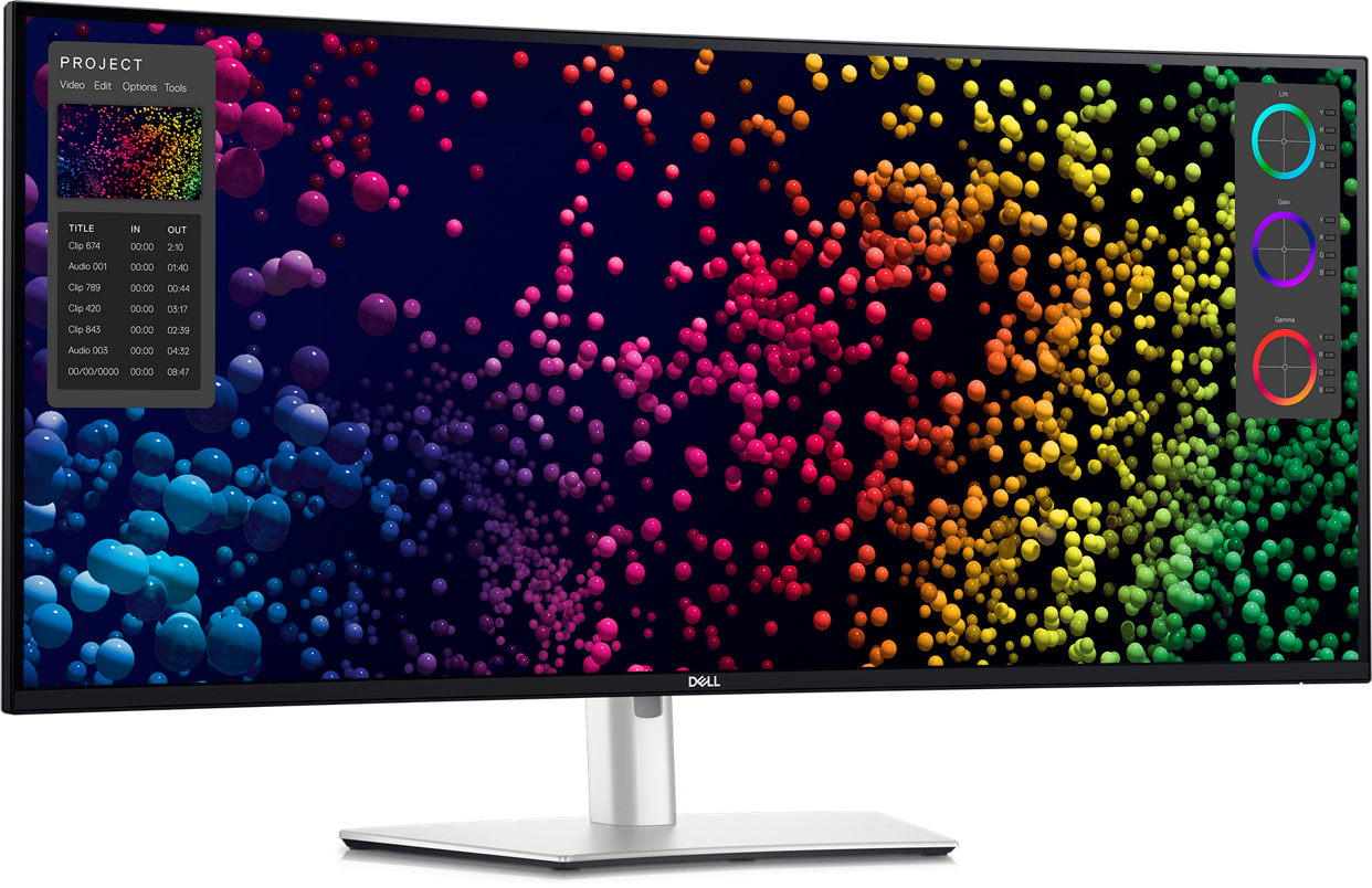 Monitor 40" DELL UltraSharp U4025QW  5K 5120 x 2160 120Hz DCI-P3 99% IPS , Curved 2500R 21:9 Aspect , Thunderbolt Hub TB4x2 PD up to 140W , HAS , Black/Silver , 3Y - Albagame
