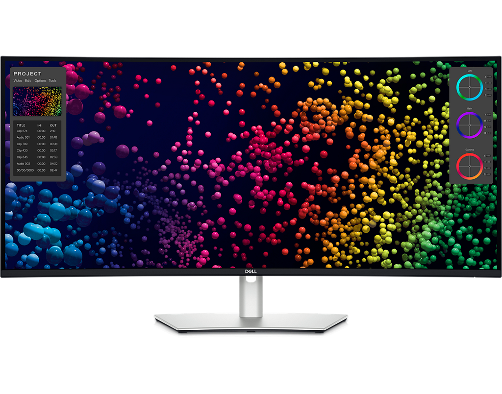 Monitor 40" DELL UltraSharp U4025QW  5K 5120 x 2160 120Hz DCI-P3 99% IPS , Curved 2500R 21:9 Aspect , Thunderbolt Hub TB4x2 PD up to 140W , HAS , Black/Silver , 3Y - Albagame