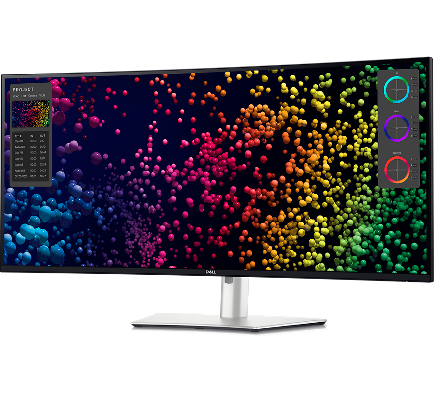 Monitor 40" DELL UltraSharp U4025QW  5K 5120 x 2160 120Hz DCI-P3 99% IPS , Curved 2500R 21:9 Aspect , Thunderbolt Hub TB4x2 PD up to 140W , HAS , Black/Silver , 3Y - Albagame