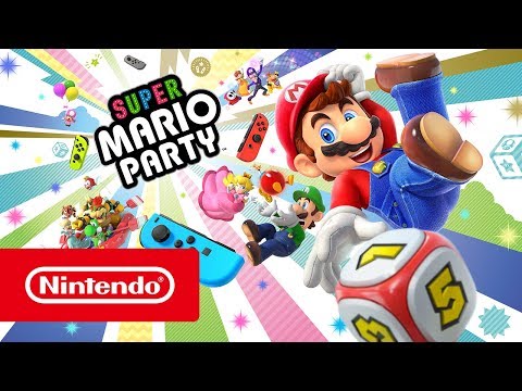 Controller Nintendo Switch Joy-Con Pair Purple Green & Super Mario Party DLC