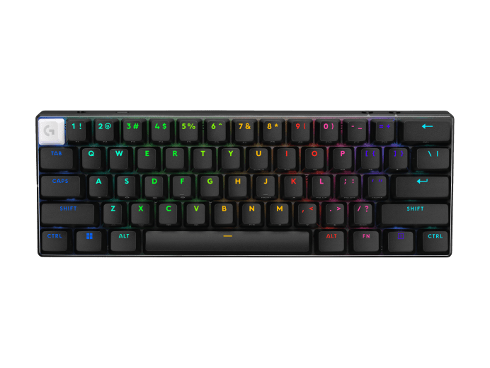 Keyboard Logitech PRO X 60 , LIGHTSYNC RGB , LIGHTSPEED Wireless or Bluetooth or USB wired connection , Mechanical Optical Switches Tactile , US Layout , Black , 920-011911 - Albagame