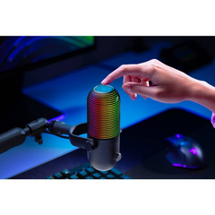 Microphone Razer SEIREN V3 CHROMA RGB , USB Condenser Microphone , Gain Limiter , Build-in Shock Absorb , Black , RZ19-05060100-R3M1 - Albagame