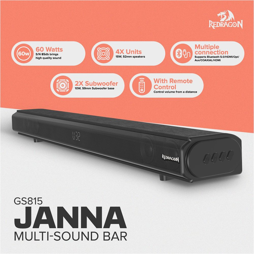 Redragon GS815 Jana , 60W Soundbar - Albagame