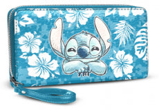 Wallet Disney Stitch Flowers Light Blue - Albagame