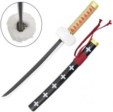 Sword Replica Katana Mini Bamboo One Piece Trafalgar D.Water Law Red - Albagame