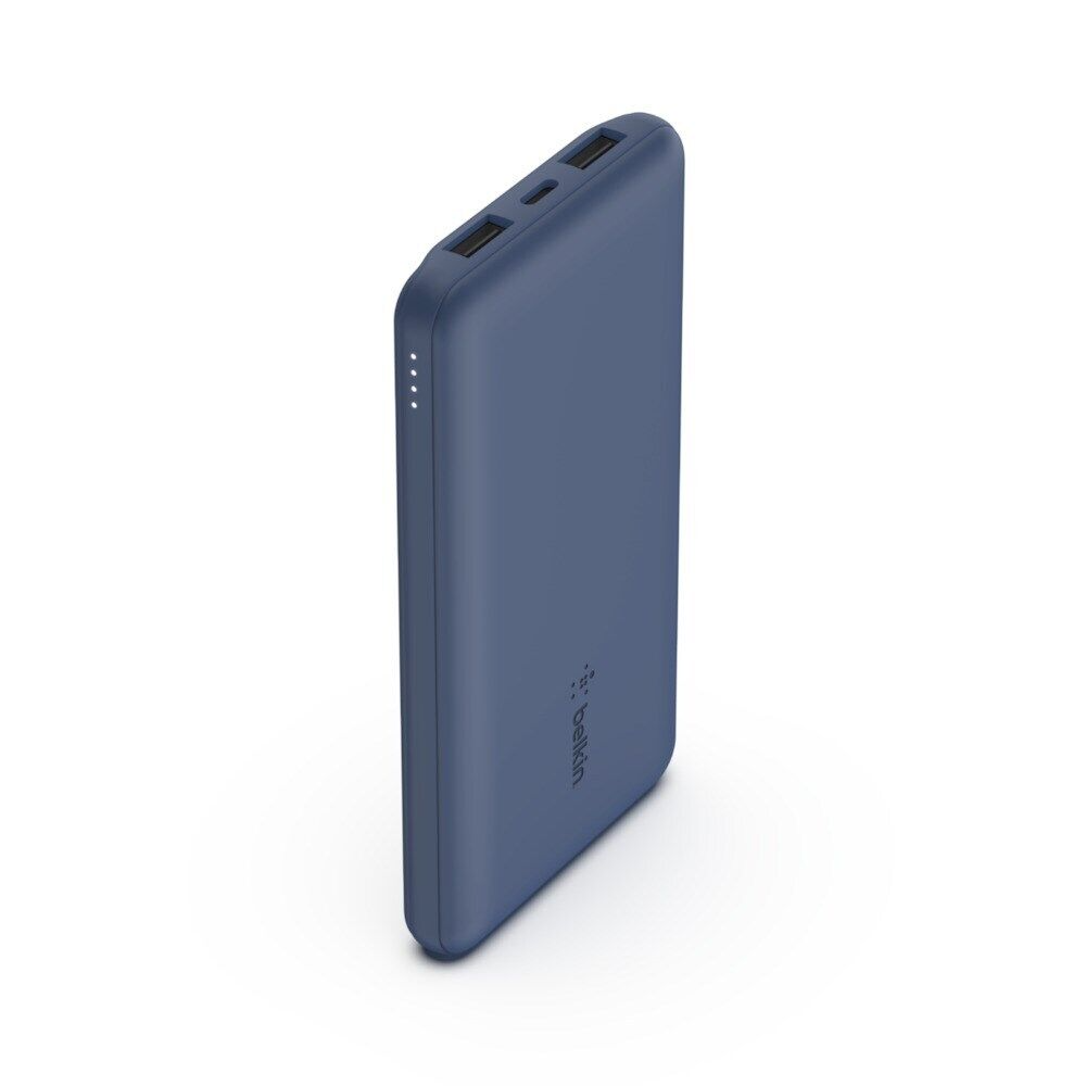 Power Bank 10,000mAh Belkin BoostCharge , 2x USB-A  1x USB-C Ports , up to 15W Fast Charge , Blue , BEL-0025 - Albagame