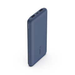 Power Bank 10,000mAh Belkin BoostCharge , 2x USB-A  1x USB-C Ports , up to 15W Fast Charge , Blue , BEL-0025 - Albagame