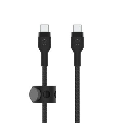 Cable USB-C  Belkin BoostCharge PRO Flex , USB-C to USB-C up to 60W , Braided , 1m , Braided Black , CAB011BT1MBK - Albagame