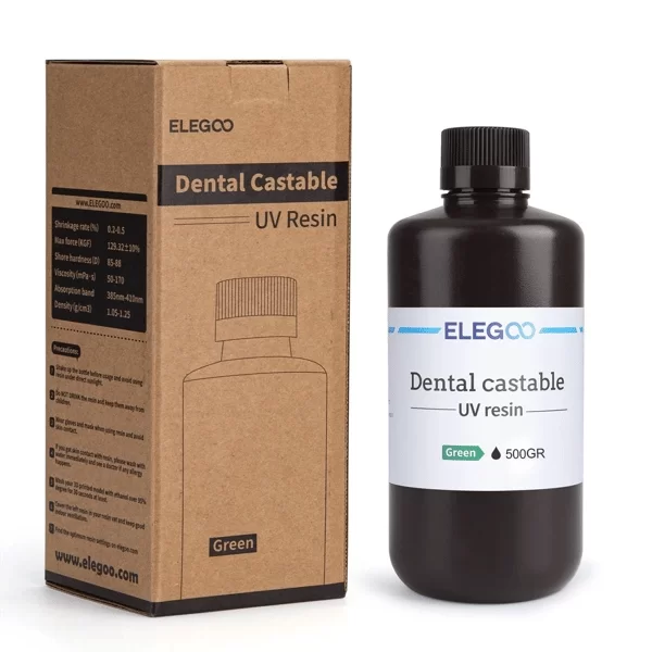 Resin Elegoo Dental Castable UV 0.5kg Green - Albagame