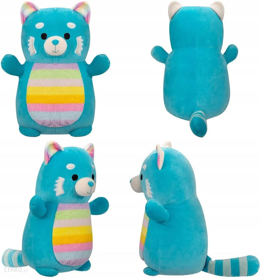 Plush Squishmallows Hugmees Vanessa The Teal Red Panda With Rainbow Belly 35cm - Albagame