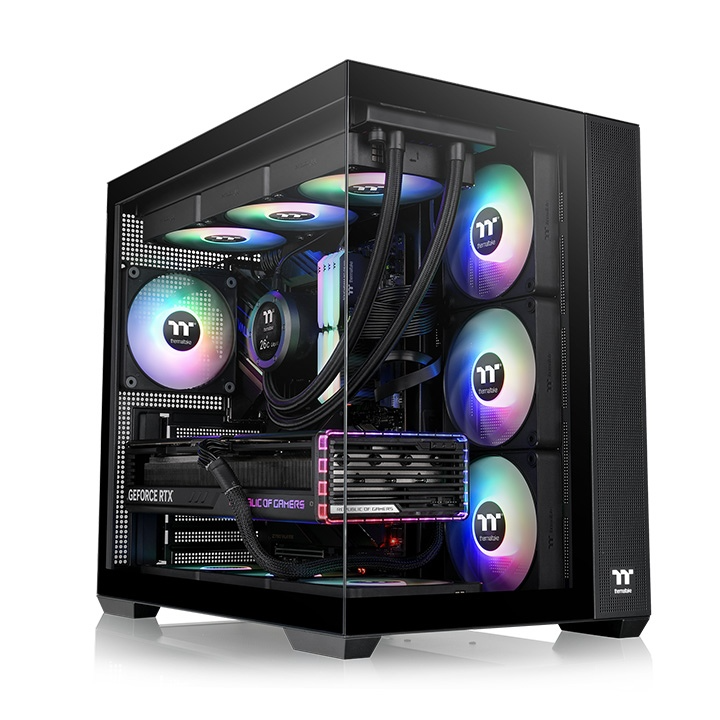 Case Thermaltake View 380 TG ARGB , ATX , supported up to 360mm Radiator , Black , CA-1Z2-00M1WN-00