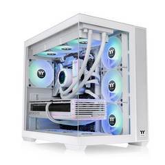 Case Thermaltake View 380 TG ARGB , ATX , supported up to 360mm Radiator , Snow White , CA-1Z2-00M6WN-00