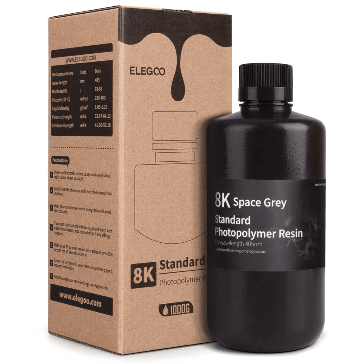 Resin Elegoo Standard 8K 1kg Space Grey - Albagame