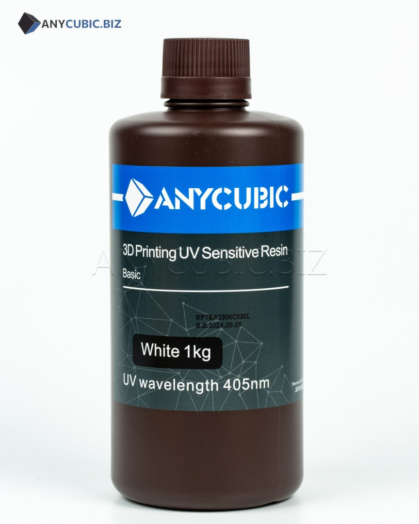 Resin Anycubic Basic Rigid 1kg Light White - Albagame
