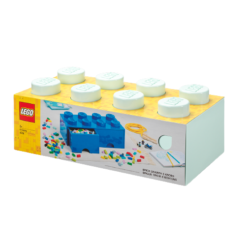 Lego Brick Aqua Light Blue Big 8 Units - Albagame