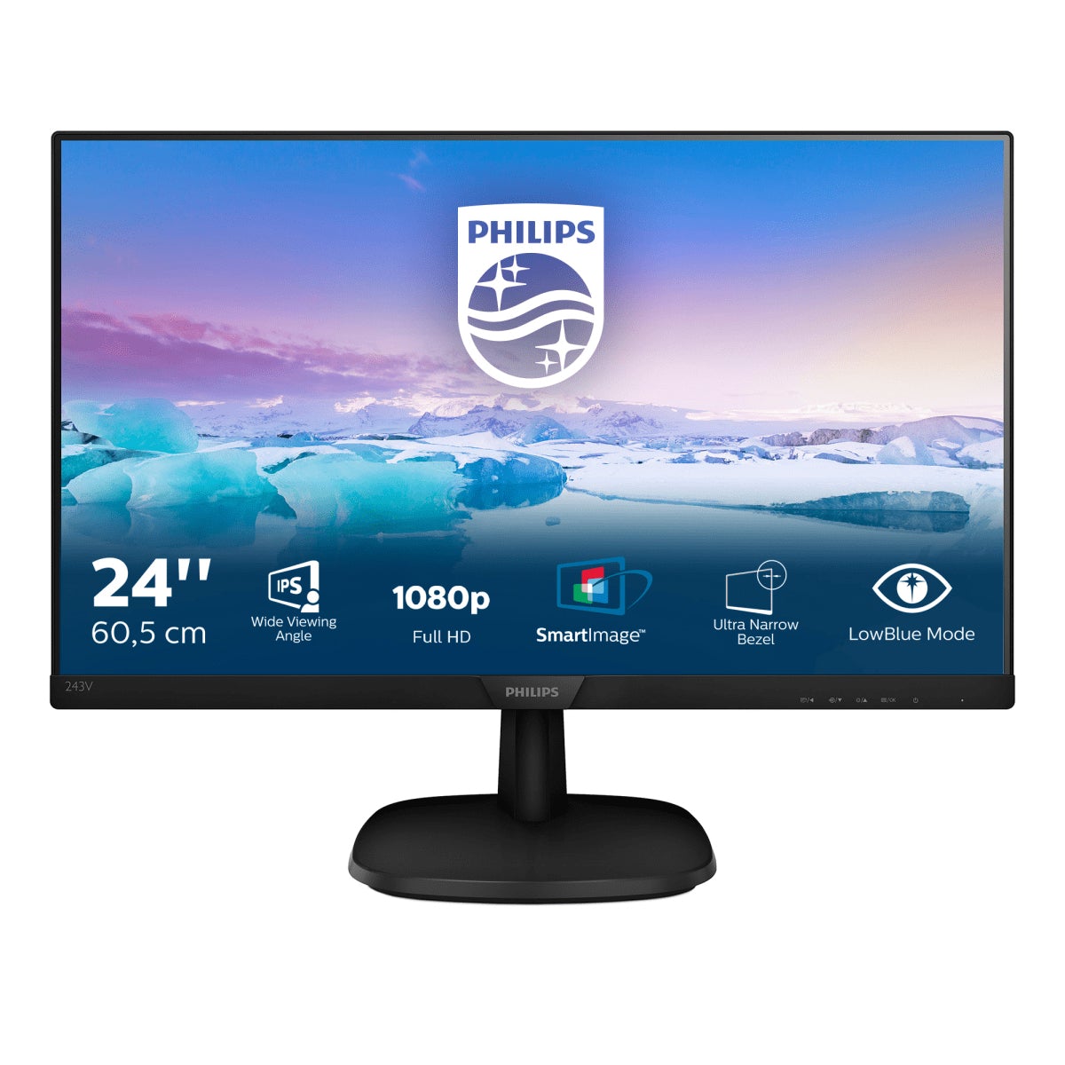 Monitor Philips V-Line 24'' 243V7QDSB 5ms - Albagame