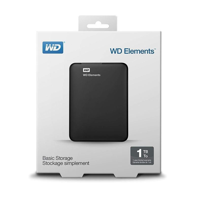 HDD External  WD 1TB Elements Portable USB 3.0 Black - Albagame