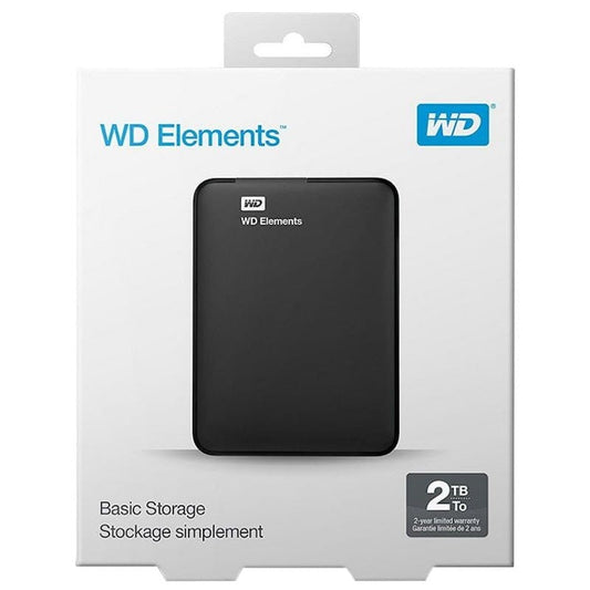 HDD External  WD 2TB Elements Portable USB 3.0 Black - Albagame