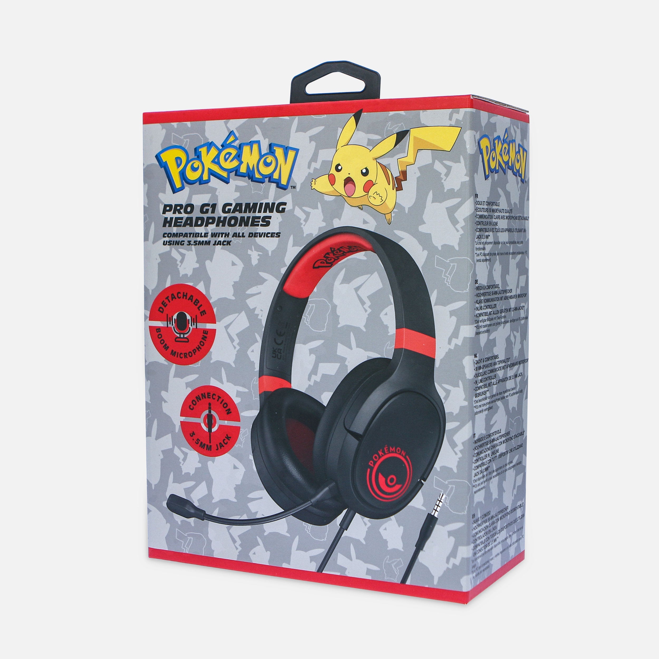 Headphone OTL - Pokemon Pokeball Black and Red Pro G1 Gaming Headphones - Albagame