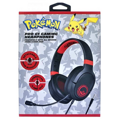 Headphone OTL - Pokemon Pokeball Black and Red Pro G1 Gaming Headphones - Albagame
